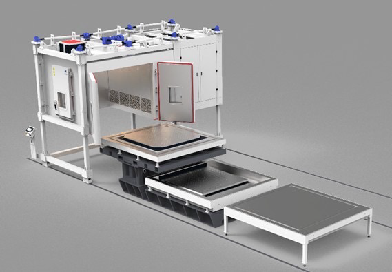 ห้องควบคุมอุณหภูมิและความชื้นแบบผสมผสาน สำหรับติดตั้งร่วมกับเครื่องทดสอบแรงสั่นสะเทือน เพื่อจำลองสภาวะแวดล้อมที่ซับซ้อน